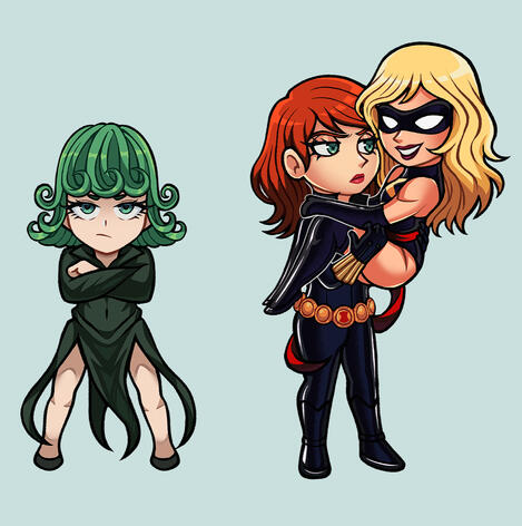 Tatsumaki Ms Marvel and Widow